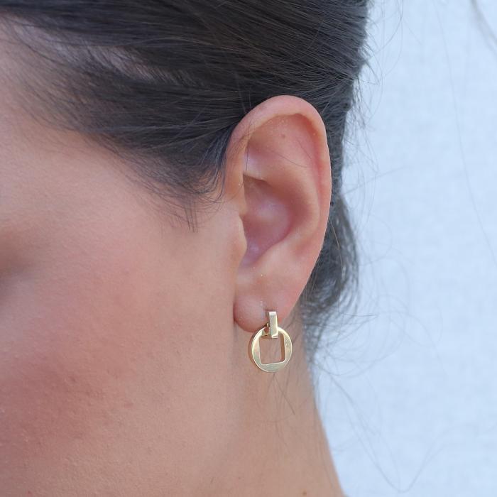 Σκουλαρίκια Κρεμαστά Χρυσός K9 SKU-79979