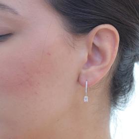 Σκουλαρίκια Κρίκοι Χρυσός K18 με Διαμάντια SKU-79746