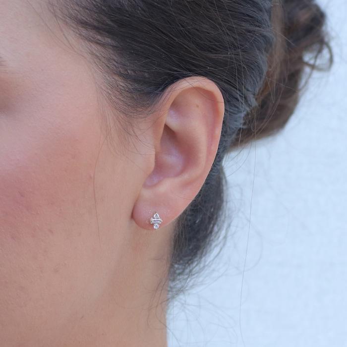 Σκουλαρίκια με Lab Grown Diamonds Χρυσός K14 SKU-79996