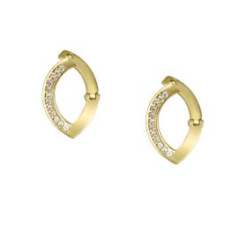 Σκουλαρίκια Γυναικεία Χρυσός Κ9 με Ζιργκόν SKU-79320