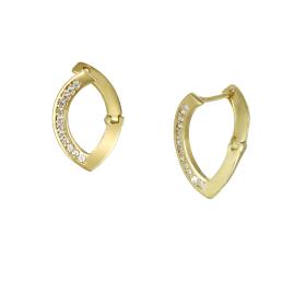 Σκουλαρίκια Γυναικεία Χρυσός Κ9 με Ζιργκόν SKU-79320