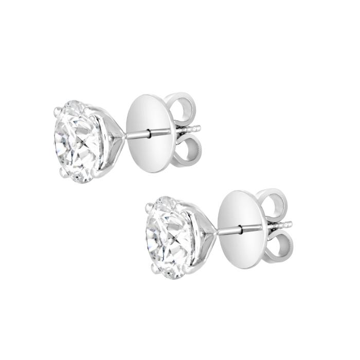 Σκουλαρίκια Μονόπετρα με Lab Grown Diamonds Λευκόχρυσος K18 SKU-79324