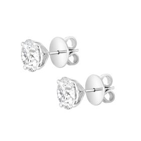 Σκουλαρίκια Μονόπετρα με Lab Grown Diamonds Λευκόχρυσος K18 SKU-79324