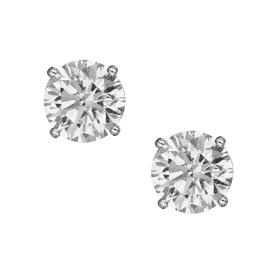 Σκουλαρίκια Μονόπετρα με Lab Grown Diamonds Λευκόχρυσος K18 SKU-79324