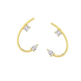 Σκουλαρίκια με Lab Grown Διαμάντια Χρυσός K14 SKU-79991