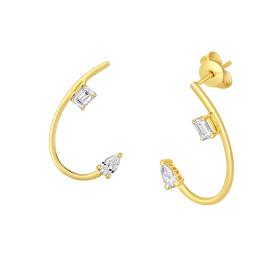 Σκουλαρίκια με Lab Grown Διαμάντια Χρυσός K14 SKU-79991