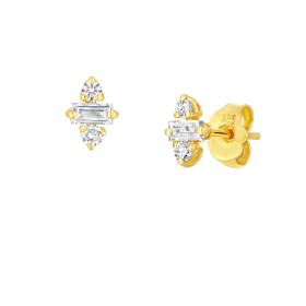 Σκουλαρίκια με Lab Grown Diamonds Χρυσός K14 SKU-79996