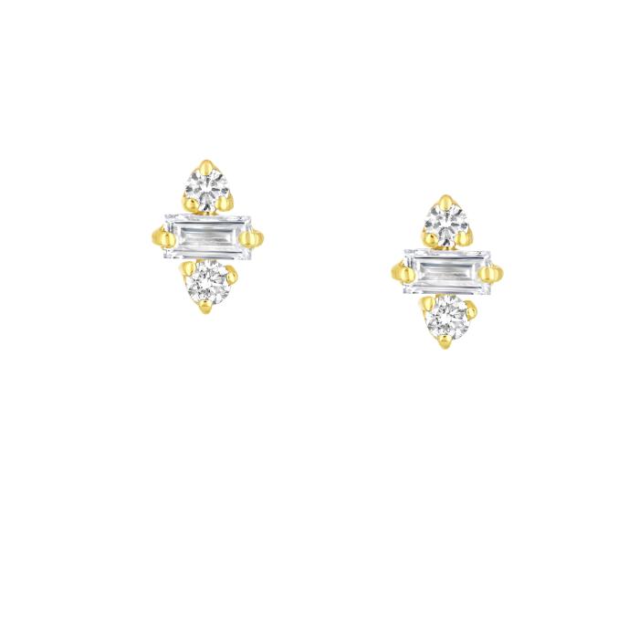 Σκουλαρίκια με Lab Grown Diamonds Χρυσός K14 SKU-79996
