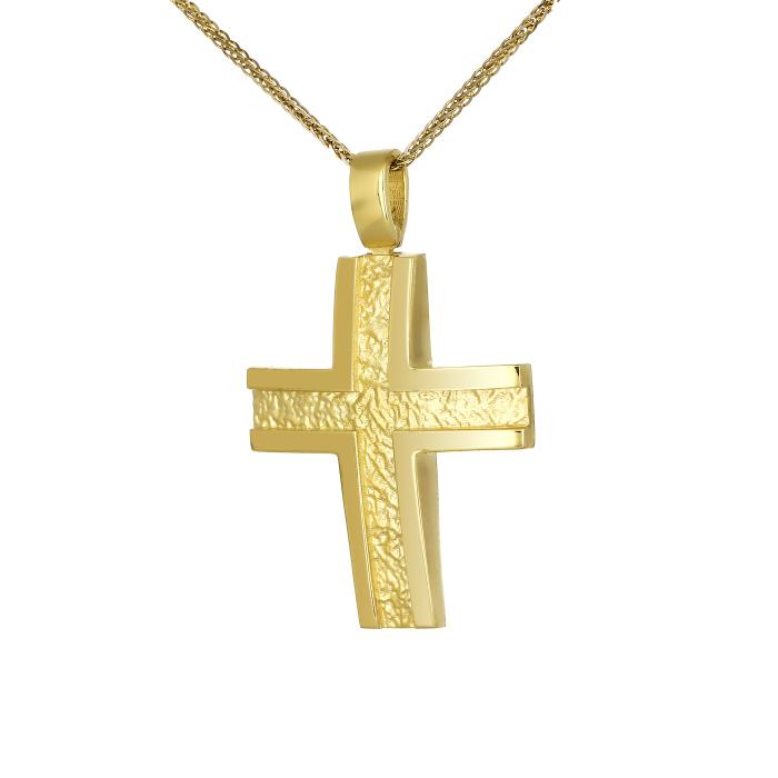 Σταυρός για Βάπτιση Αγόρι Χρυσός Κ14 SKU-79390