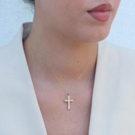 Σταυρός με Διαμάντι Χρυσός K18 SKU-79053