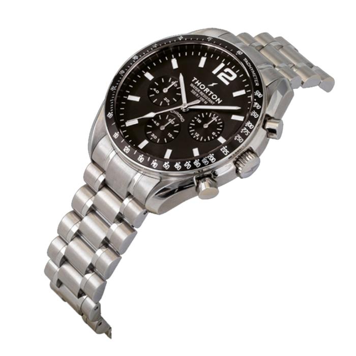 Ανδρικό Ρολόι THORTON Freyr με Μαύρο Καντράν SKU-79669