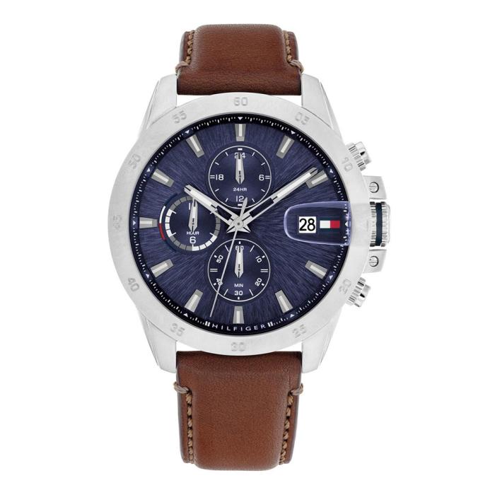 Ανδρικό Ρολόι TOMMY HILFIGER Jameson, Καφέ Δερμάτινο Λουράκι | 1792195 SKU-79061