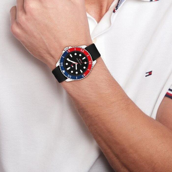 Ανδρικό Ρολόι TOMMY HILFIGER Oceanic με Μαύρο Λουράκι | 1792201 SKU-79062