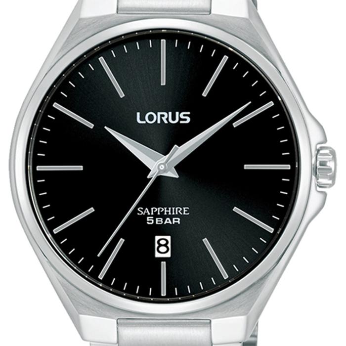 Ανδρικό Ρολόι LORUS Dress με Μαύρο Καντράν SKU-79927