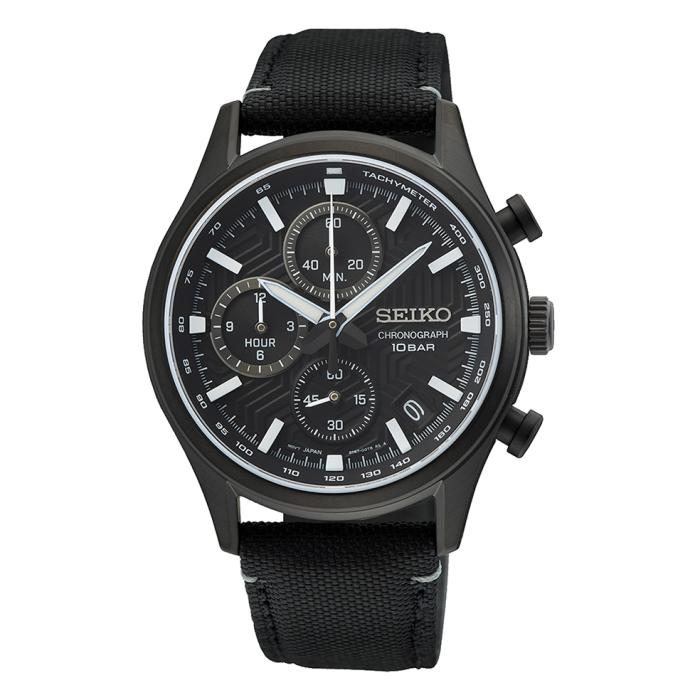 Ανδρικό Ρολόι SEIKO Urban με Μαύρο Καντράν | SSB421P1 SKU-79949