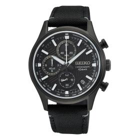 Ανδρικό Ρολόι SEIKO Urban με Μαύρο Καντράν | SSB421P1 SKU-79949