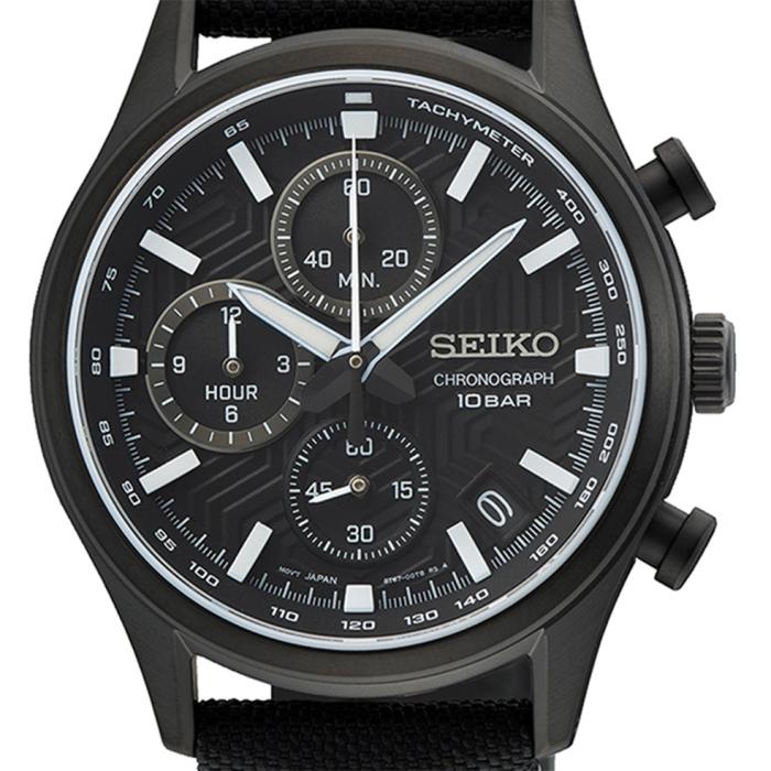 Ανδρικό Ρολόι SEIKO Urban με Μαύρο Καντράν | SSB421P1 SKU-79949