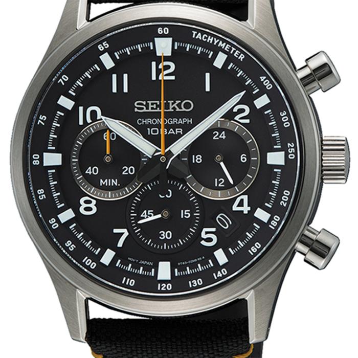 Ανδρικό Ρολόι SEIKO Conceptual με Μαύρο Καντράν | SSB449P1 SKU-79951