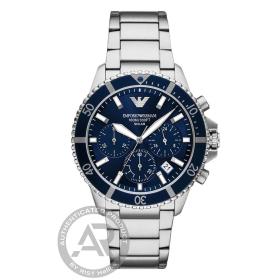 Ανδρικό Ρολόι EMPORIO ARMANI World Explorer Solar με Μπλέ Καντράν SKU-80194