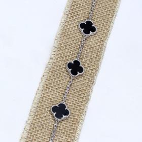 Βραχιόλι Λευκόχρυσος Κ9 με Μαύρο Όνυχα SKU-80795