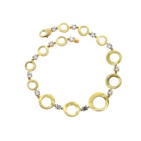 Βραχιόλι Αλυσίδα με Ζιργκόν Χρυσό K14 SKU-80733
