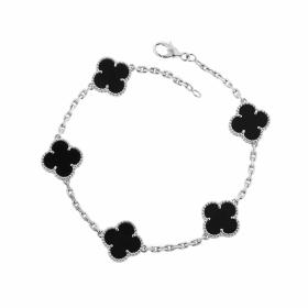 Βραχιόλι Λευκόχρυσος Κ9 με Μαύρο Όνυχα SKU-80795