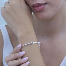 Γυναικείο Βραχιόλι Λευκόχρυσος K14 SKU-80835