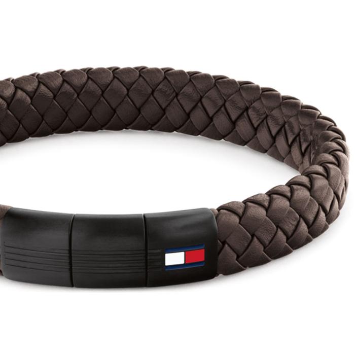 Βραχιόλι Tommy Hilfiger από Ανοξείδωτο Ατσάλι & Καφέ Δέρμα SKU-80866