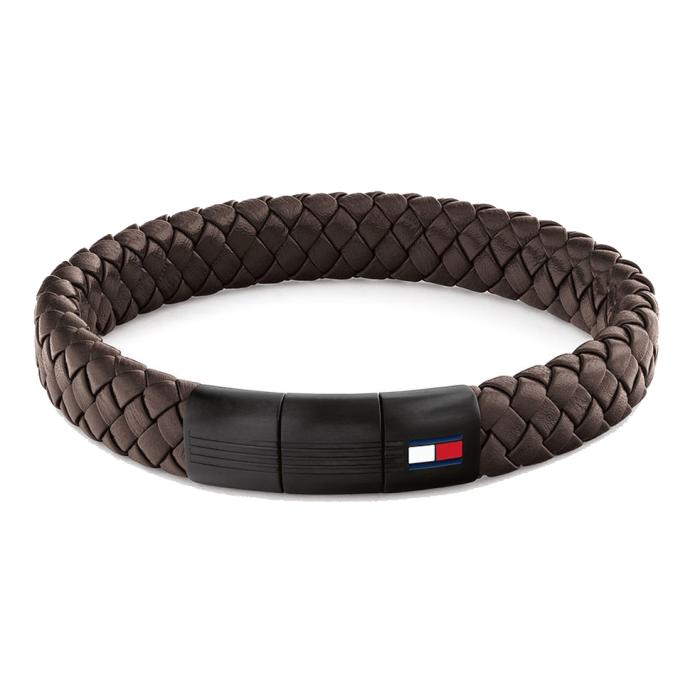 Βραχιόλι Tommy Hilfiger από Ανοξείδωτο Ατσάλι & Καφέ Δέρμα SKU-80866