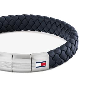Βραχιόλι Tommy Hilfiger από Ανοξείδωτο Ατσάλι & Μπλέ Δέρμα SKU-80867