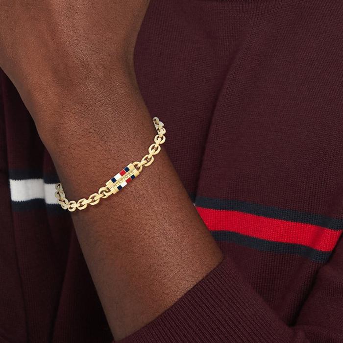 Ανδρικό Βραχιόλι Tommy Hilfiger από Επιχρυσωμένο Ανοξείδωτο Ατσάλι SKU-80871