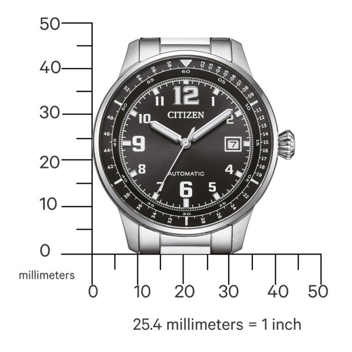 Ανδρικό Ρολόι CITIZEN Automatic με Μαύρο Καντράν SKU-80294