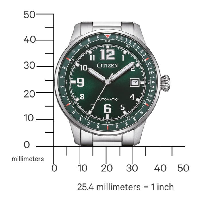 Ανδρικό Ρολόι CITIZEN Automatic με Πράσινο Καντράν SKU-80296