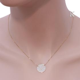 Κολιέ Ζώδιο Ζυγός Χρυσός K9 με Ζιργκόν SKU-80968