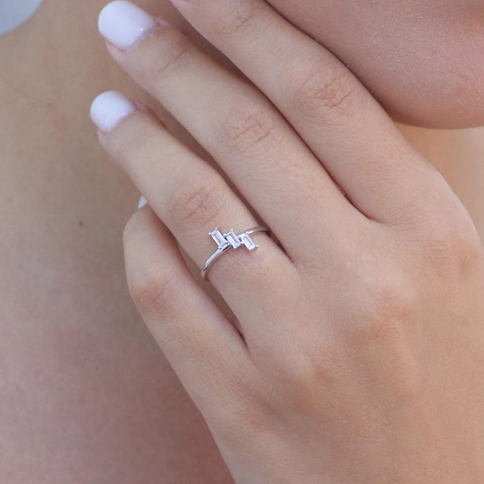 Δαχτυλίδι με Lab Grown Diamond σε Λευκόχρυσο K14 SKU-80152