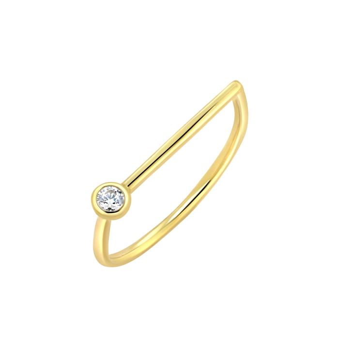 Διαμαντένιο Δαχτυλίδι Χρυσός K14 SKU-80225