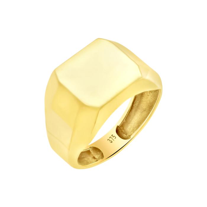 Ανδρικό Δαχτυλίδι Χρυσός K9 με Λουστρέ Φινίρισμα SKU-80985