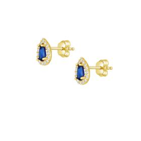 Σκουλαρίκια Δάκρυ με Ζιργκόν Χρυσός K9 SKU-80948