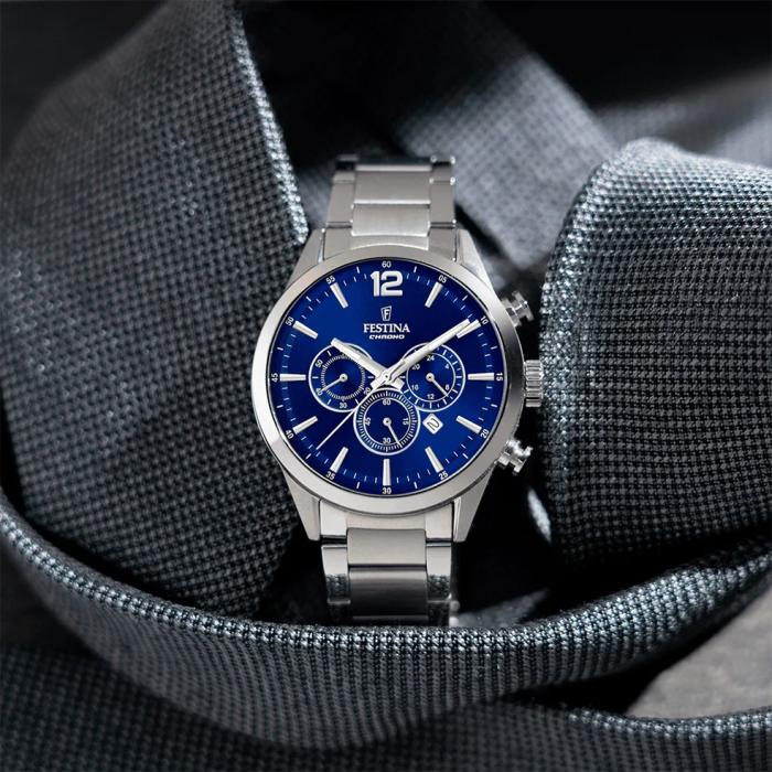 Ανδρικό Ρολόι FESTINA με Μπλέ Καντράν SKU-80284