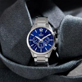 Ανδρικό Ρολόι FESTINA με Μπλέ Καντράν SKU-80284