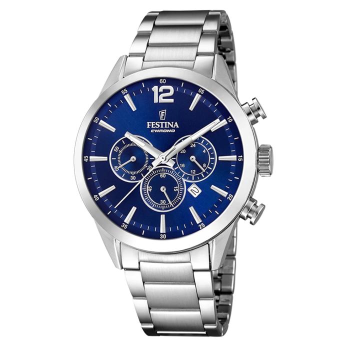 Ανδρικό Ρολόι FESTINA με Μπλέ Καντράν SKU-80284