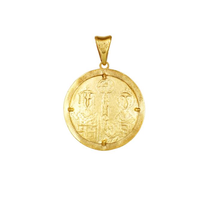 Φυλαχτό Κωνσταντινάτο για Παιδιά με Διαμάντι Χρυσός K14