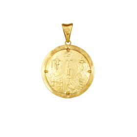 Φυλαχτό Κωνσταντινάτο για Παιδιά με Διαμάντι Χρυσός K14 SKU-80240