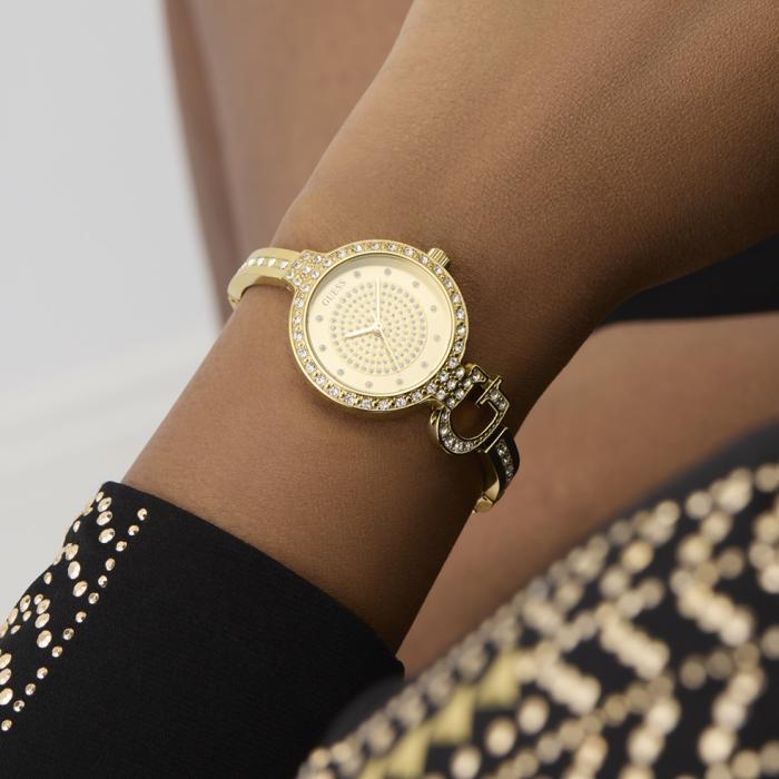 Γυναικείο Ρολόι GUESS Giselle με Χρυσό Καντράν SKU-80250