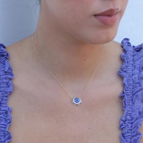 Κολιέ 'Μάτι' με Διαμάντια Χρυσός K14 SKU-80042