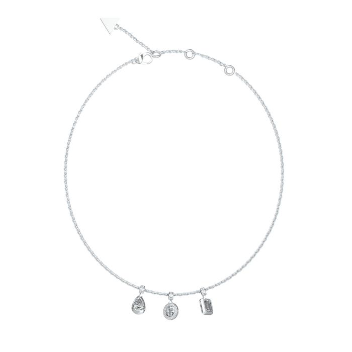 Γυναικείο Κολιέ Guess 4G Light με Τρία Κρεμαστά Charm SKU-80066