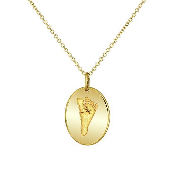Κολιέ Πατούσα Μωρού για Γυναίκες Χρυσός K14 SKU-80197