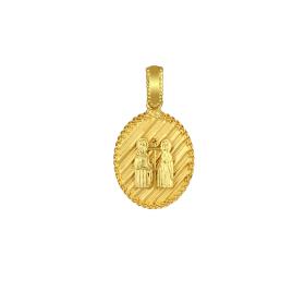 Παιδικό Φυλαχτό Κωνσταντινάτο με Ζιργκόν Χρυσός K9 SKU-80126