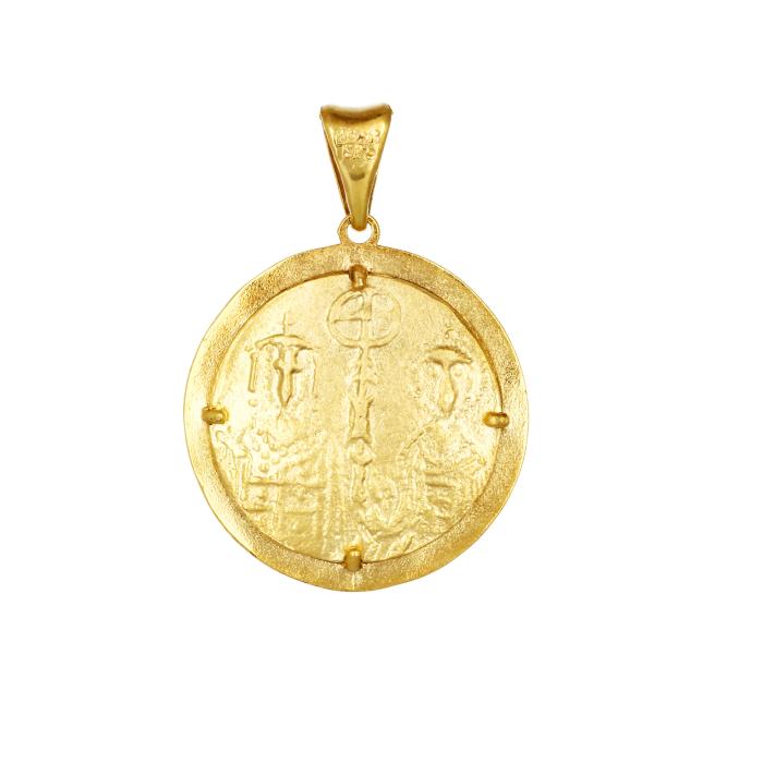 Φυλαχτό Κωνσταντινάτο για Παιδιά με Διαμάντι Χρυσός K14 SKU-80240