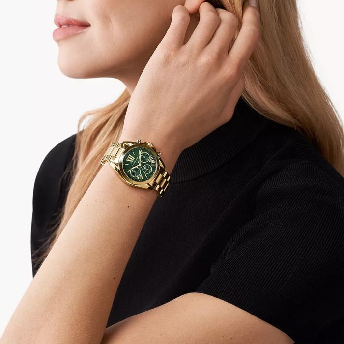 Γυναικείο Ρολόι MICHAEL KORS Bradshaw με Πράσινο Καντράν SKU-80356